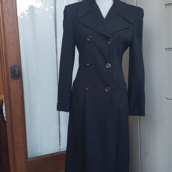 bebe long black coat